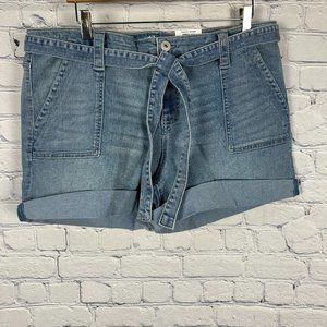 Style & Co. Women's Mid Rise‎ Denim Utility Short, Size 16W, Lourdes Medium Wash
